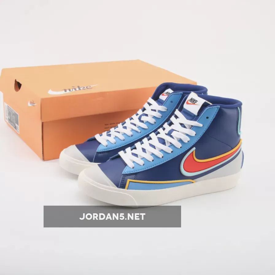 Nike Blazer Mid ’77 Infinite Deep Royal Blue/Chile Red-Copa | royal blue blazers nike