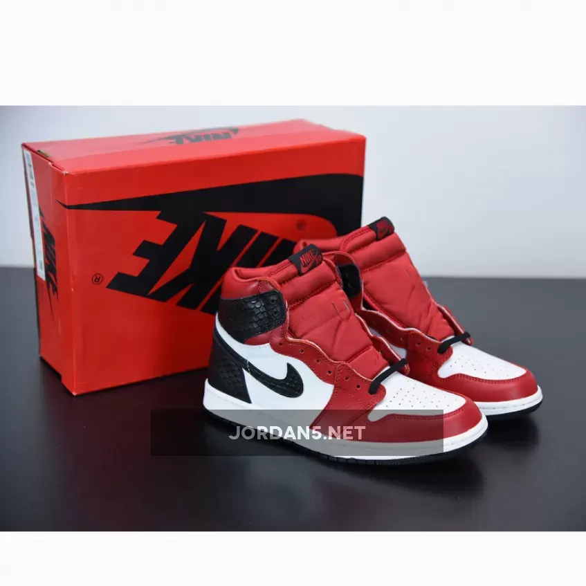 Air Jordan 1 High Retro Wmns 'Satin Snake' AJ1 GYM RED/WHTE-BLACK #snake satin