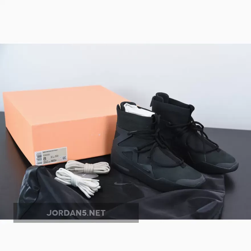 Nike Air Fear Of God 1 Triple Black AR4237-005 / jordan fear of god