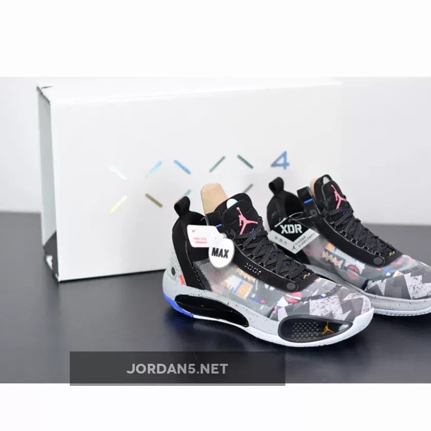 Air Jordan 34 Low "Print" Black/Laser Orange-White