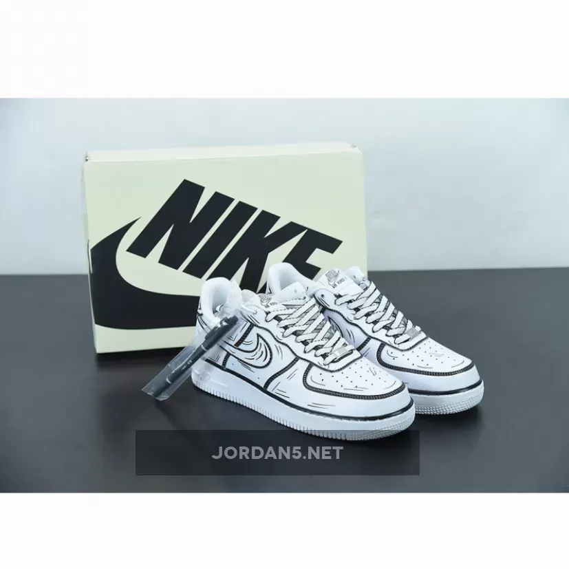 Nike Air Force 1 '07 Low 'Hand Drawn' White CW2288-222 / Nike Air Force 107