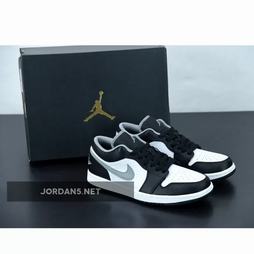 Air Jordan 1 Low Black Medium Grey 553558-040 grey black and white jordan
