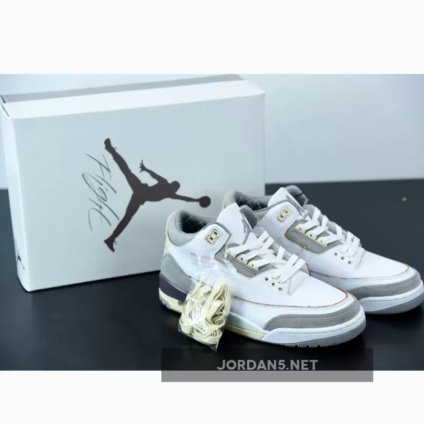A Ma Maniere x Air Jordan 3 White/Medium Grey-Violet Ore-White DH3434-110