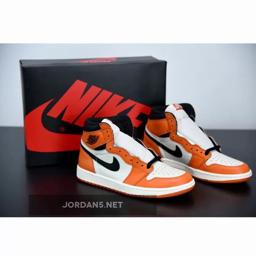 Air Jordan 1 'Shattered Backboard Away' Sail/Starfish-Black air jordan 1 reverse shattered backboard