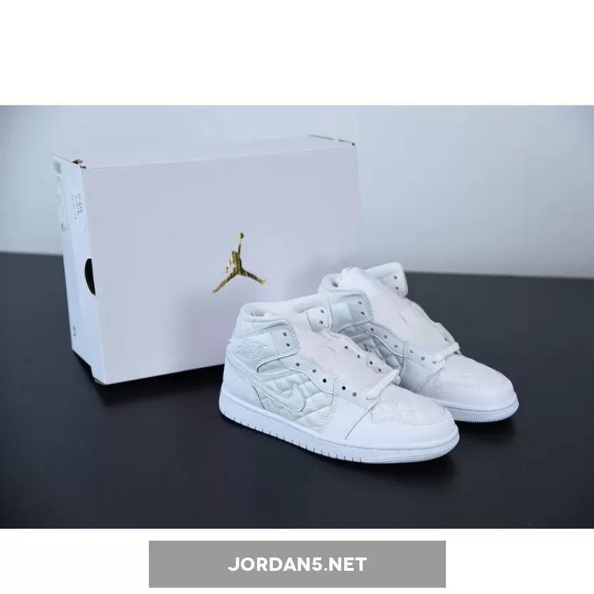 Jordan 1 Mid SE White Quilted DB6078-100 / air jordan quilted