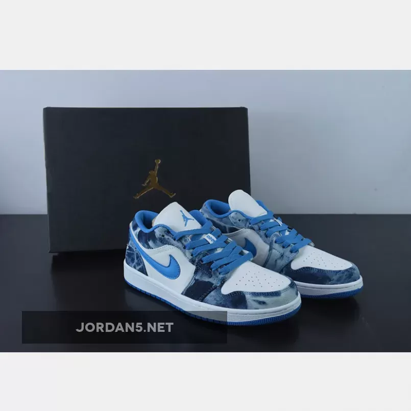 Air Jordan 1 Low 'Washed Denim' White Dutch Blue DM8947-100 blue jean air jordan 1