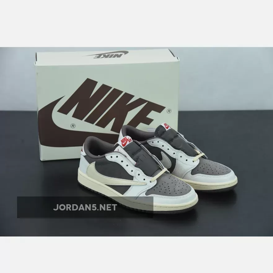 Travis Scott x Air Jordan 1 Low OG 'Reverse Mocha' White and Brown / aj1 travis scott low