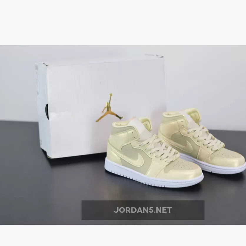 Nike Air Jordan 1 Mid SE Lemon Yellow WMNS CK6587-200 #air jordan 1 mid lemon yellow