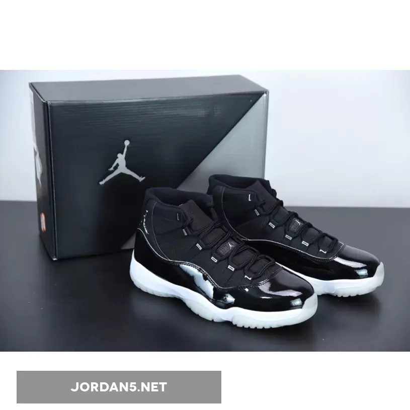 Air Jordan 11 Retro 'Clear Black' AJ11 Clear-White-Metallic Silver #julibees