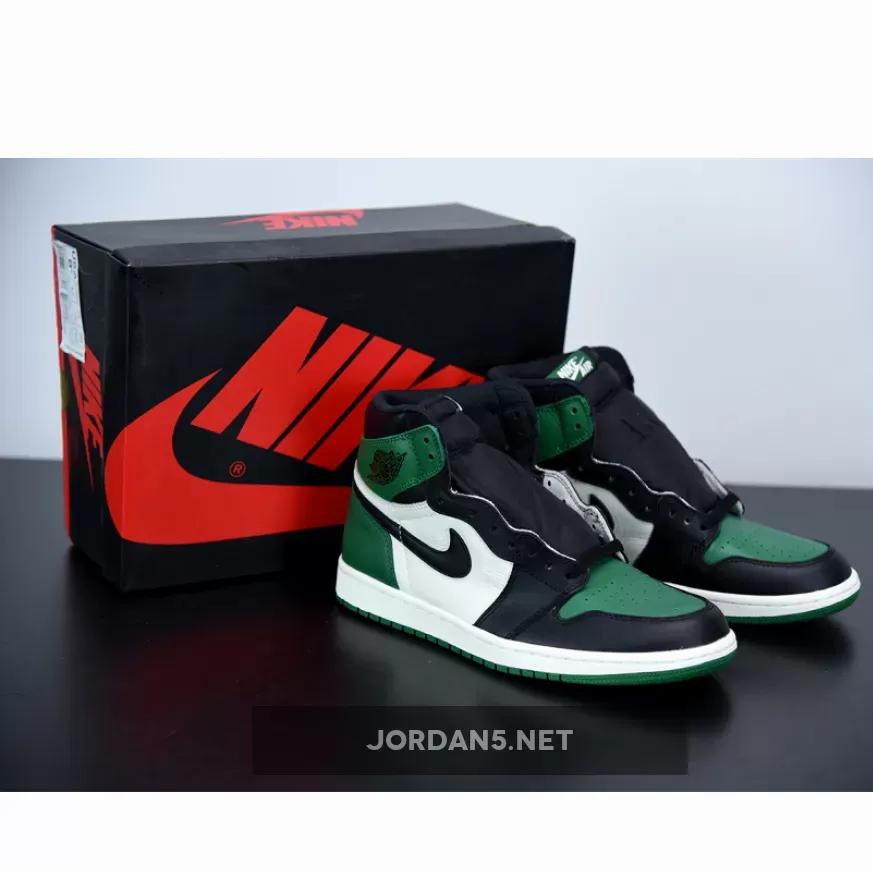 Air Jordan 1 Retro High Og 'Pine Green' 555088 302 AJ1 Sail-Black / jordan 1 pine gren