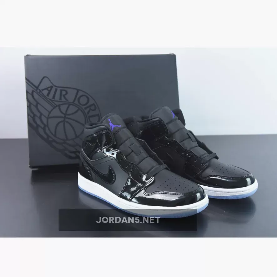 Air Jordan 1 Mid 'Space Jam' Black/Dark Concord-White DV1308-004 space jam 1 shoes