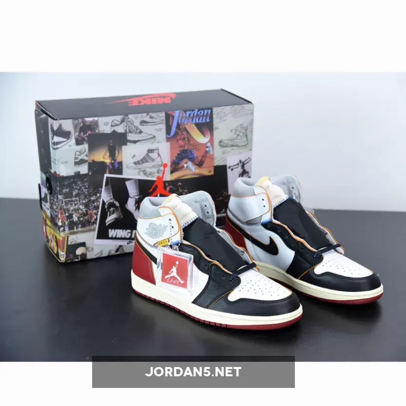 Mns Air Jordan 1 Retro High Nrg Toe White/Black/Varsity Red/Wolf Grey AJ1 air jordan 1 union los angeles