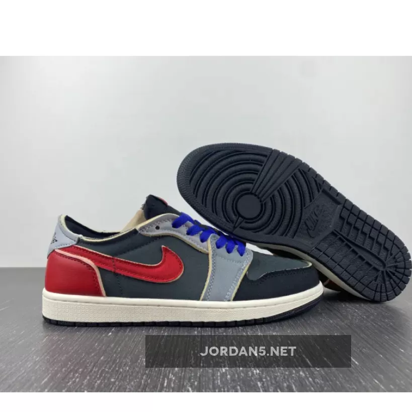 Air Jordan 1 Low OG EX Black/Dark Smoke Grey-Red / black and smoke grey jordan 1 low