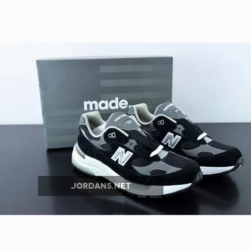 New Balance 992 Black Grey Suede - New Balance 992 Colorblock M992EB
