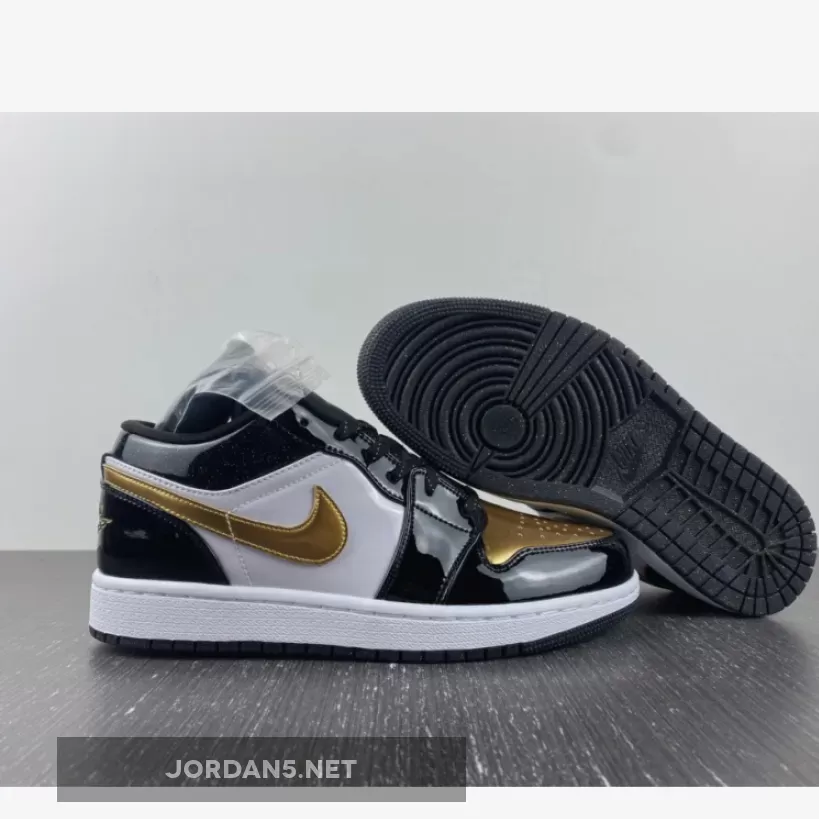 Air Jordan 1 Low 'Copper Toe' Metallic Gold/Black-White #air jordan gold