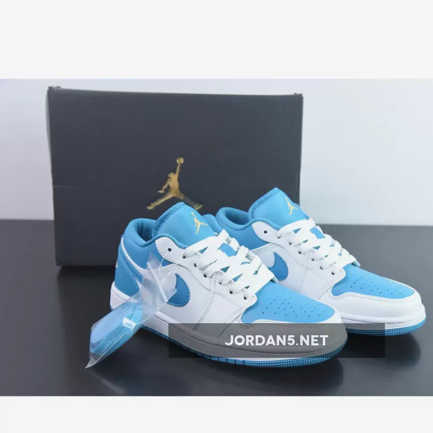Air Jordan 1 Low Aquatone/Celestial Gold-White 553560-174 1681549059 Cheap