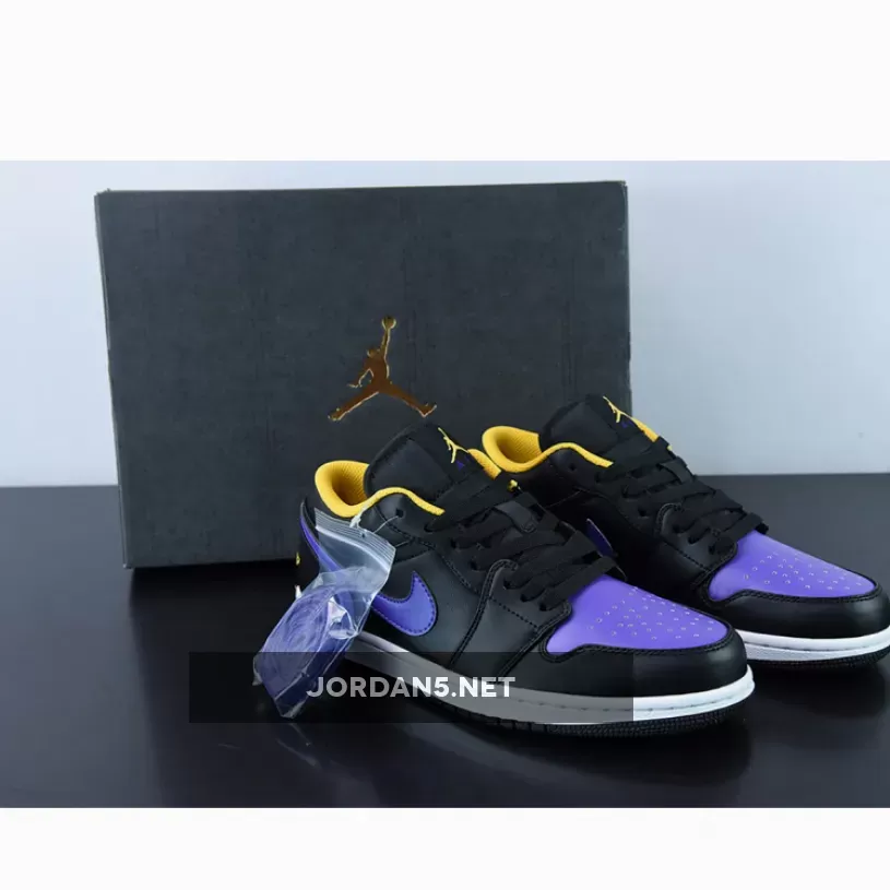 Air Jordan 1 Low Black/Dark Concord-Taxi / jordan 1 lakers low