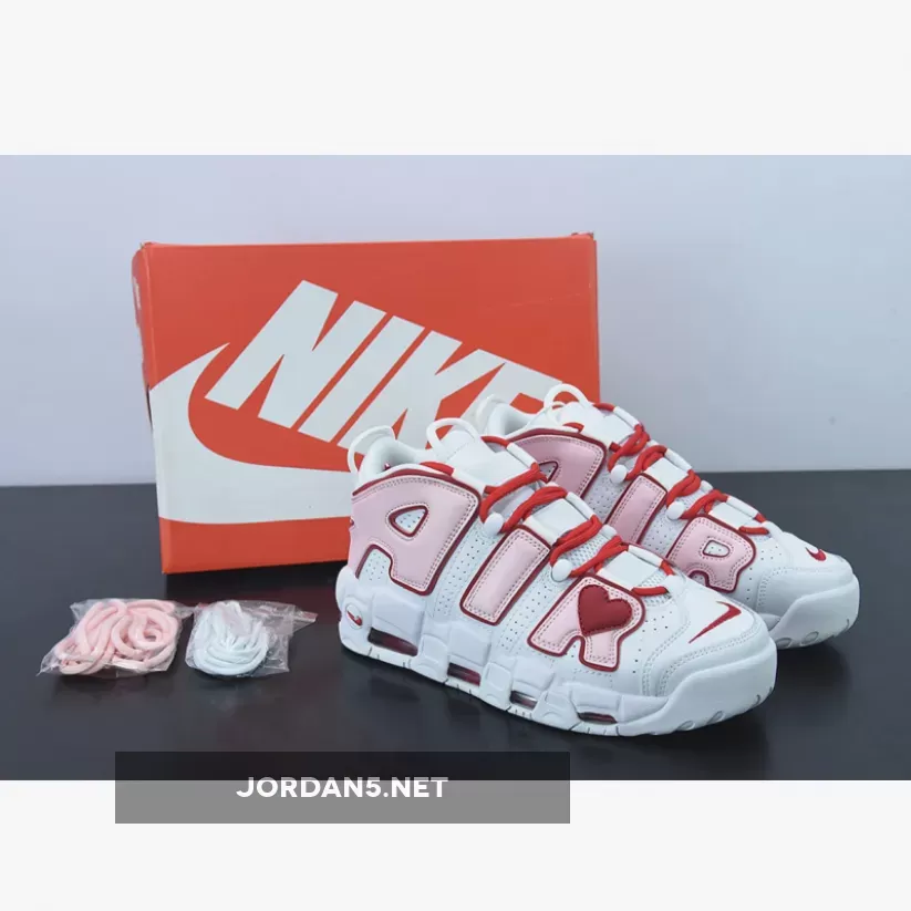 Nike Air More Uptempo Love White Red / Custom Nike Air Uptempo 1675865029