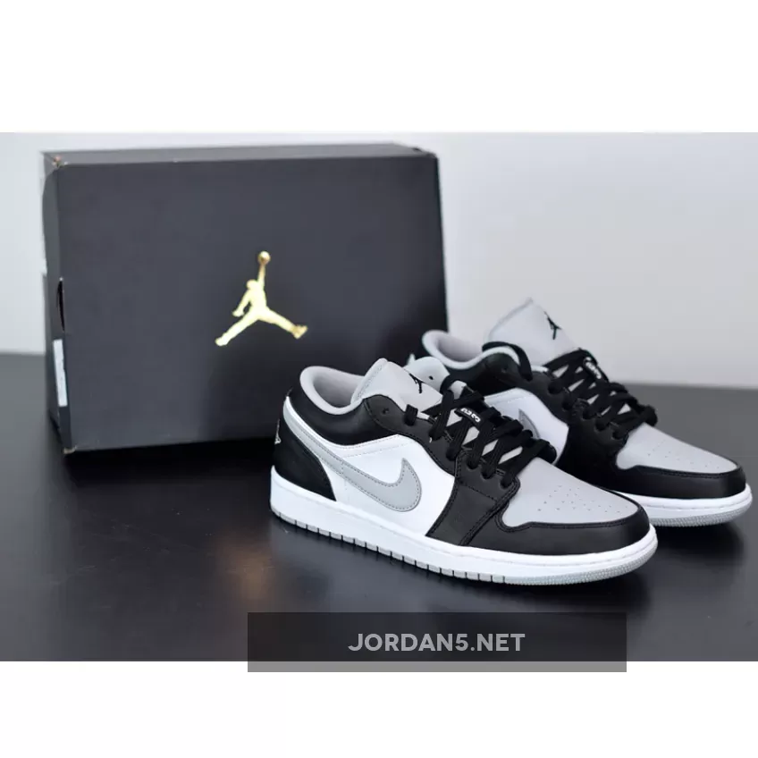 Nike Air Jordan 1 Low Light Smoke Grey 553558-039 jordan 1 low light smoke grey white black