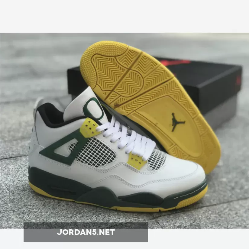 Air Jordan 4 Retro Oregon Ducks Duckman White/Green-Yellow jordan oregon 4