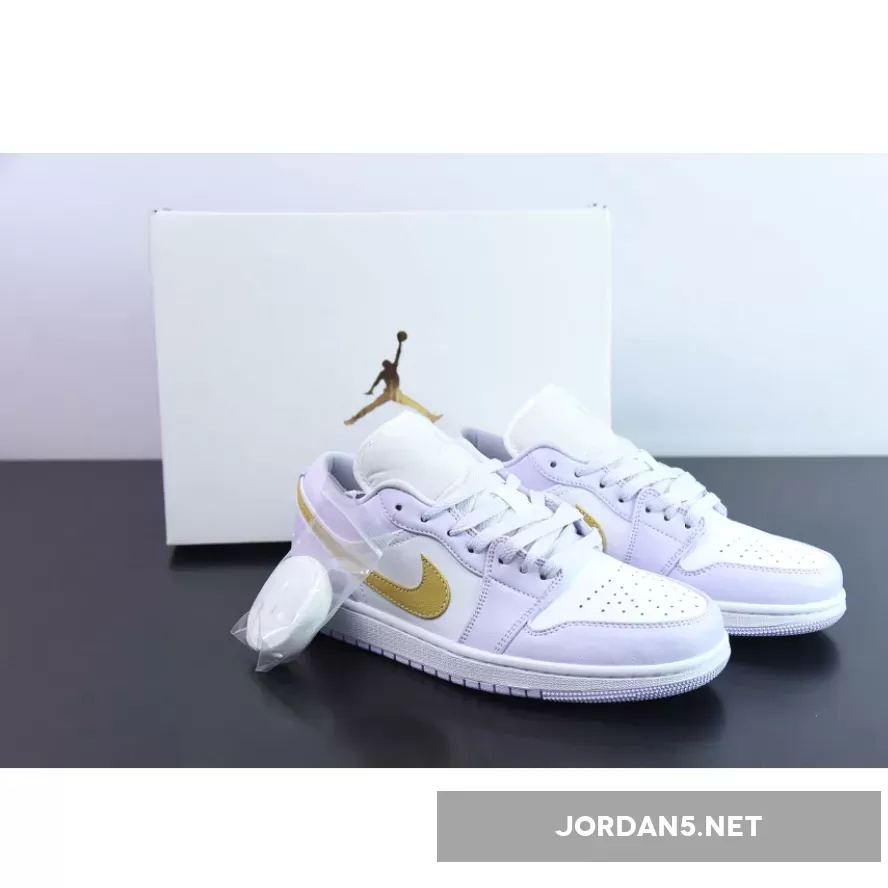 Air Jordan 1 Low Barely Grape/Lemon Wash-White DC0774-501