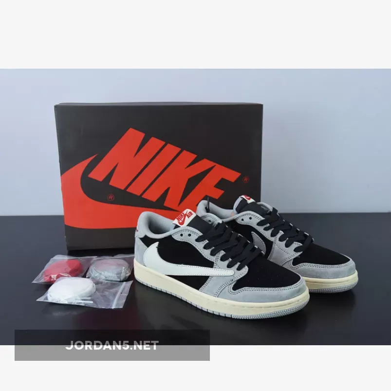 Travis Scott x Air Jordan 1 Low OG SP Grey/Black/Cream jordan 1 cream and black