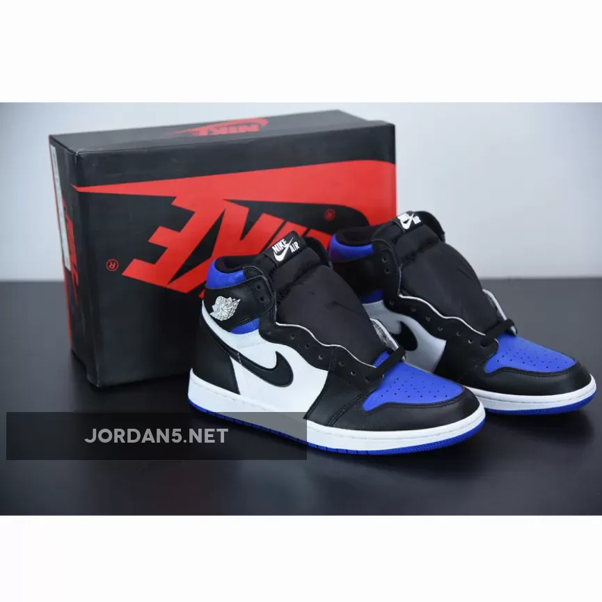 Air Jordan 1 Retro High OG 'Royal Toe' Black/White-Game Royal-Black 555088-041 / blue toe jordan 1