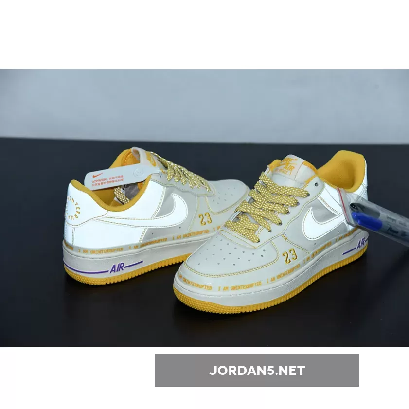 Discount Uninterrupted X Nike Air Force 1 Low White Yellow 1675865919