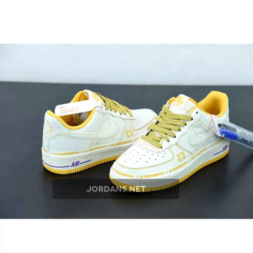 Discount Uninterrupted X Nike Air Force 1 Low White Yellow 1675865919