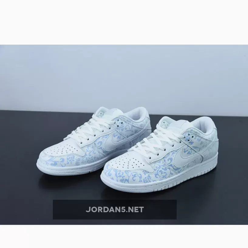 Online Nike Dunk Low 'Flower' Triple White 1675864215