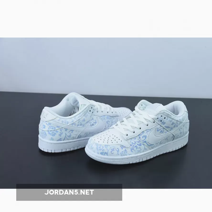 Online Nike Dunk Low 'Flower' Triple White 1675864215