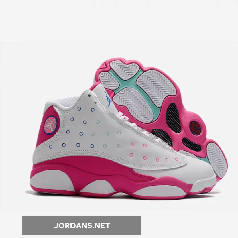 Air Jordan 13 GS White Pink #white and pink jordan 13
