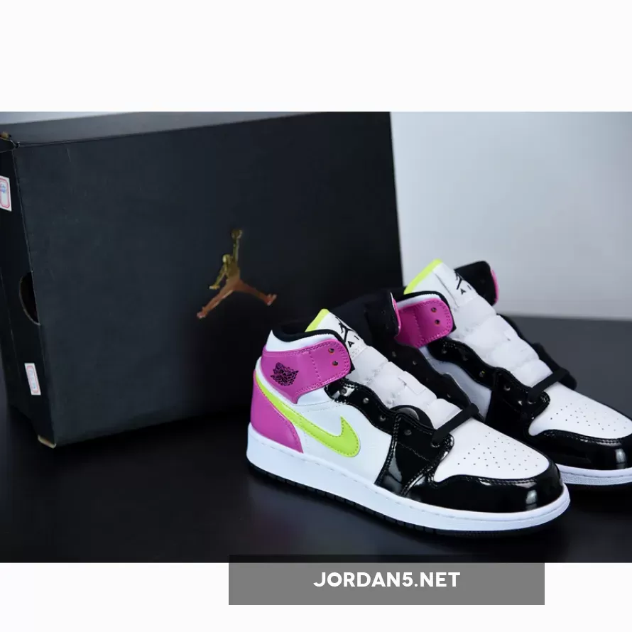 Air Jordan 1 Mid SE Patent Leather Multi jordan 1 cyber active fuchsia