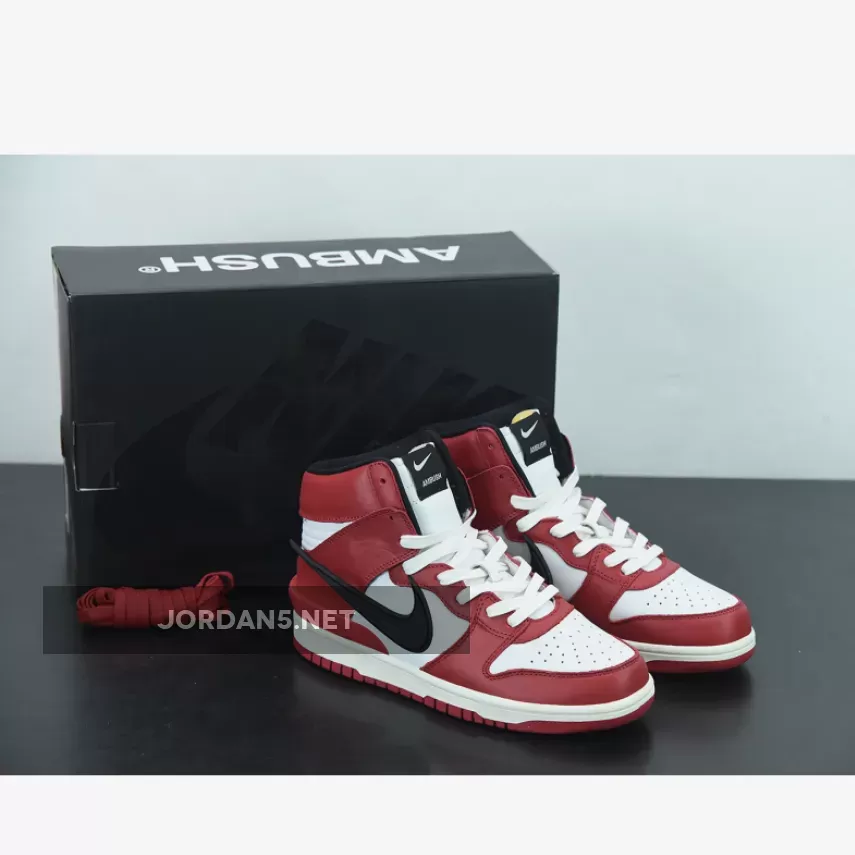 Ambush x Nike Dunk High "Chicago" | dunk high white and red
