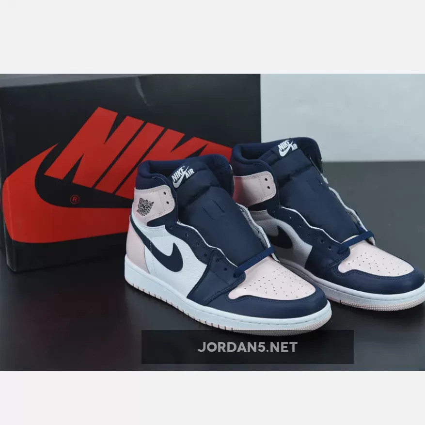 Air Jordan 1 High OG 'Bubble Gum' Atmosphere/White-Laser Pink-Obsidian - pink aj1 high