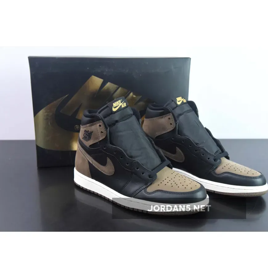 Air Jordan 1 High OG Black/Gold-Palomino