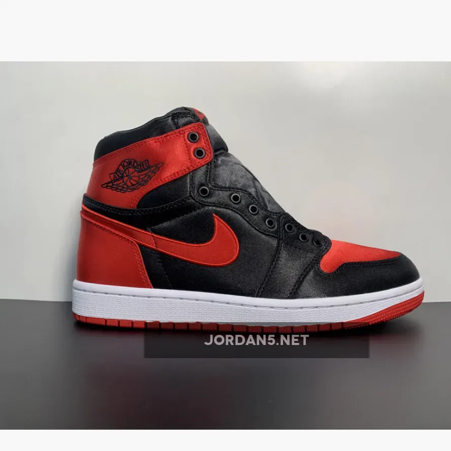 Air Jordan 1 High OG "Satin Bred" Black/Red/White