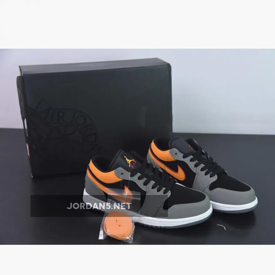 Air Jordan 1 Low Black Grey Orange