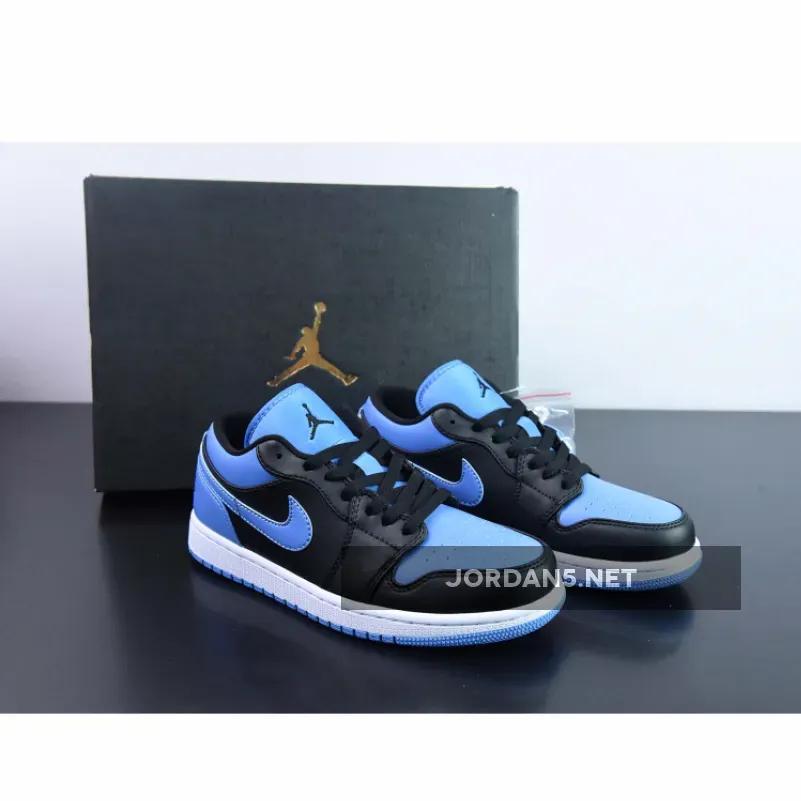 Air Jordan 1 Low Black/University Blue-White