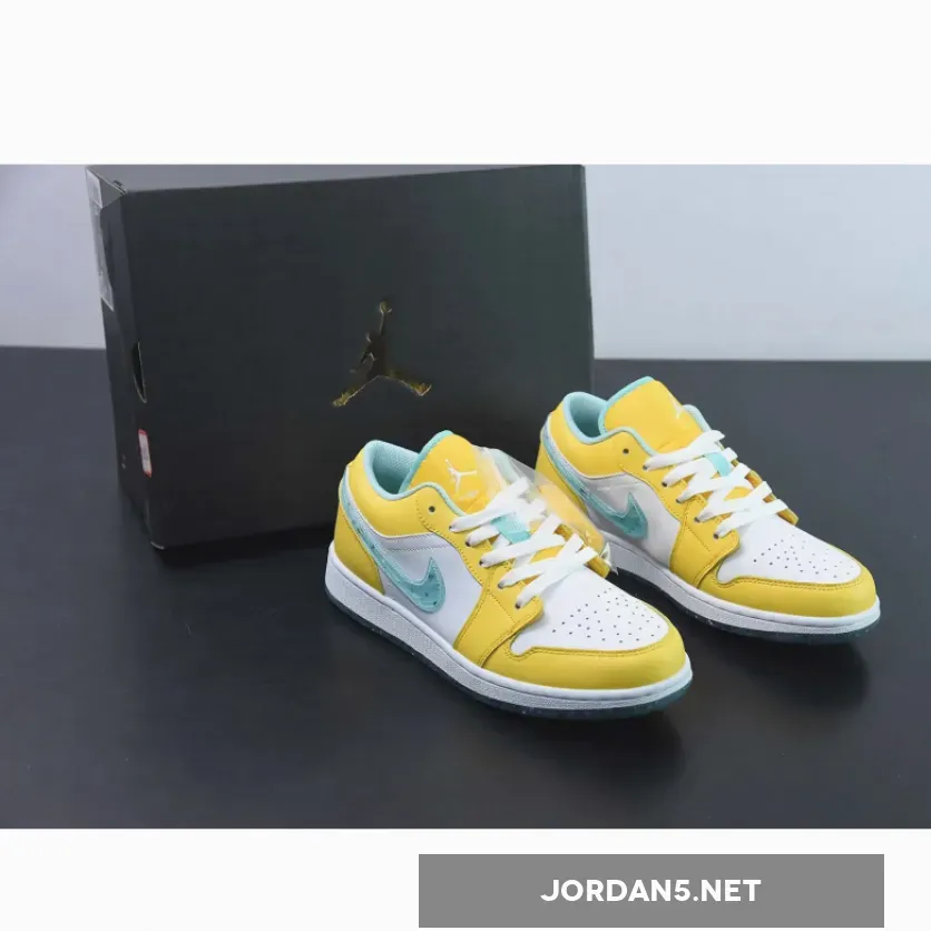 Air Jordan 1 Low Citron Pulse/Glacier Ice-White-Action Green