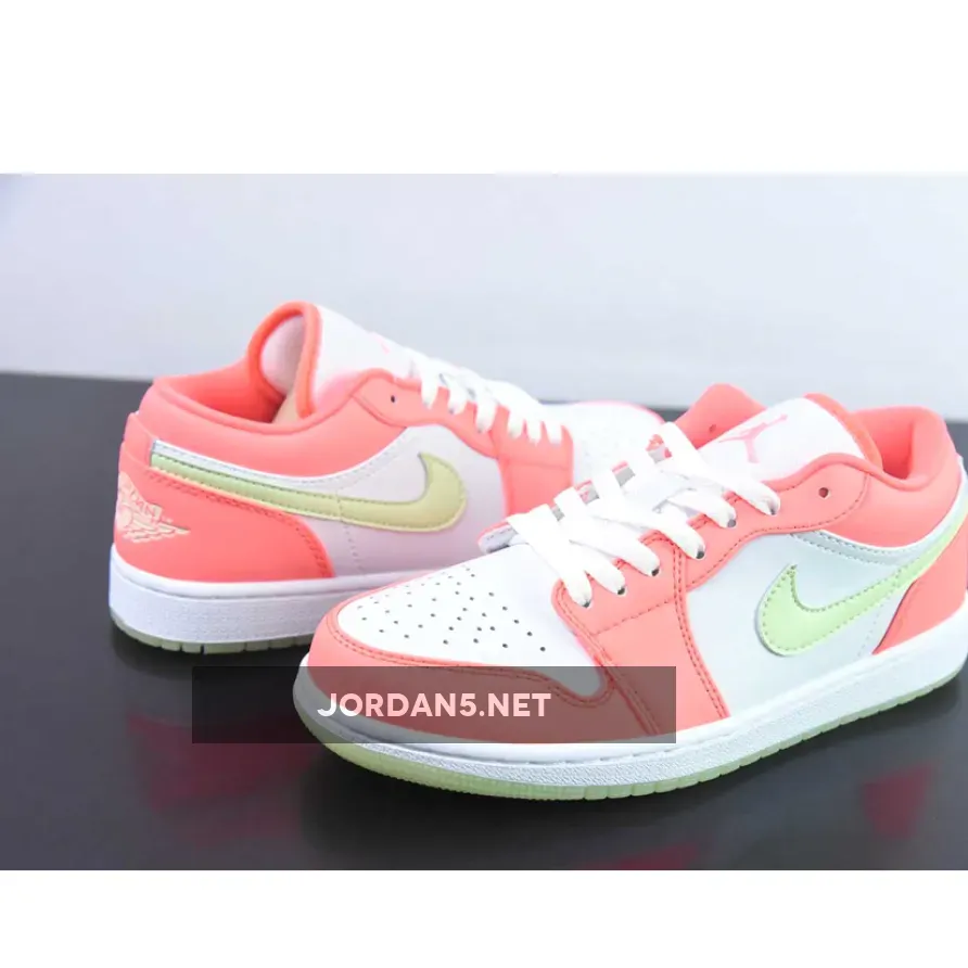 Air Jordan 1 Low Lava Glow/White/Barely Volt Air Jordan 1 Low Lava Glow/White/Barely Volt