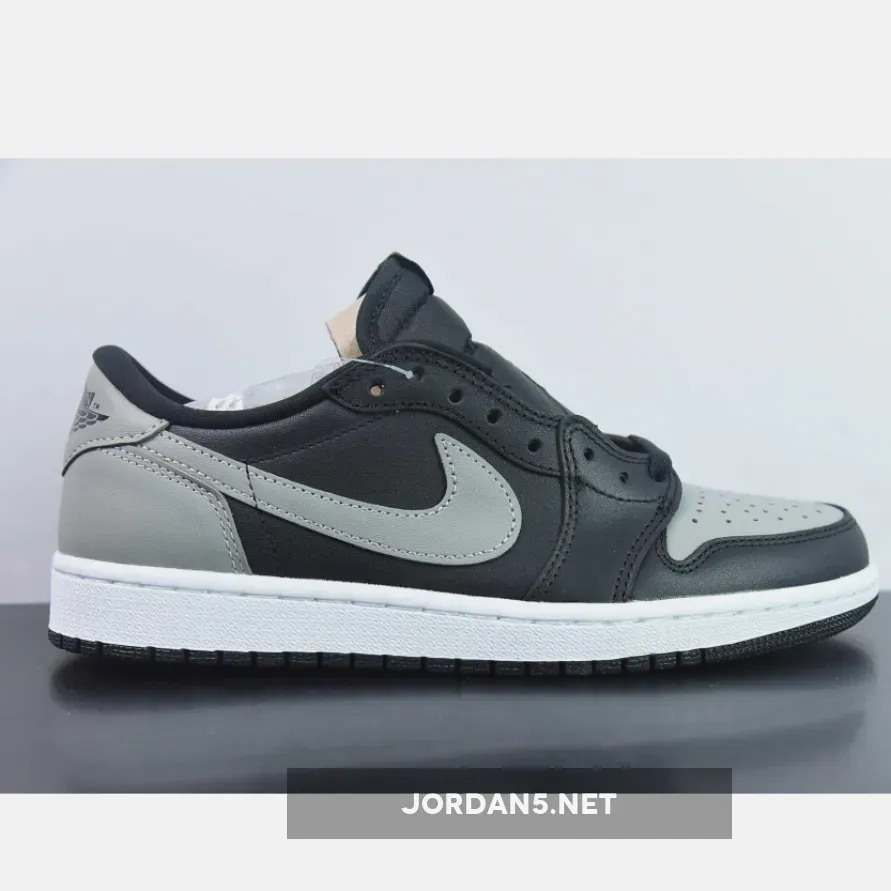 Air Jordan 1 Low OG "Shadow" Black/Medium Grey-Sail