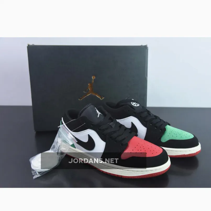 Air Jordan 1 Low "Quai 54" White/Black-Red-Green