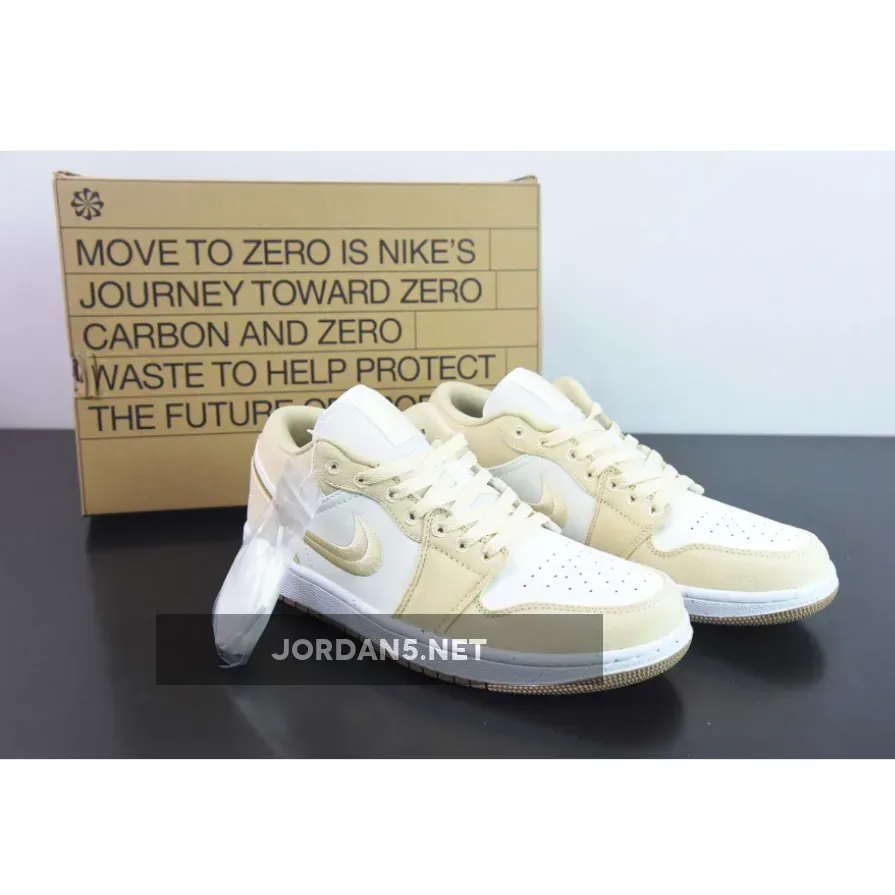 Air Jordan 1 Low SE Canvas White Tan