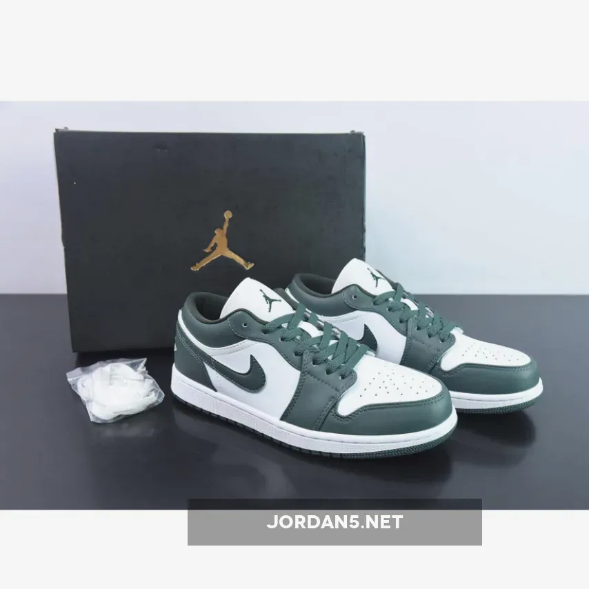 AIR JORDAN 1 LOW White / Olive Green