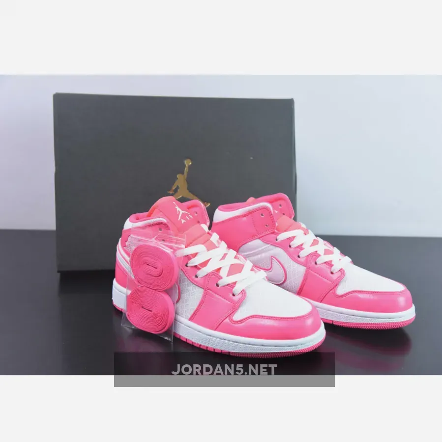 Air Jordan 1 Mid Hyper Pink White
