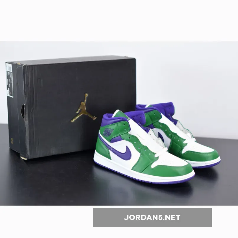 Air Jordan 1 Mid ‘Incredible Hulk’ Aloe Verde/Court Purple