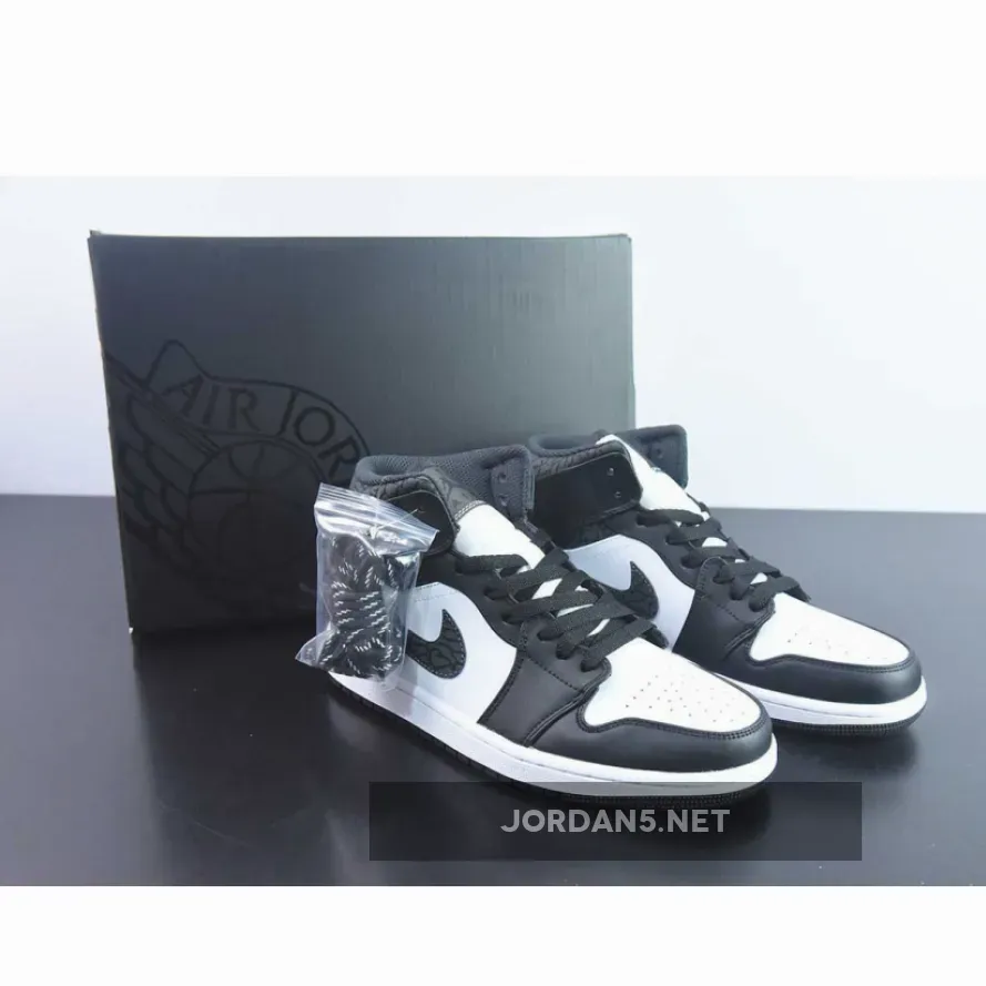 Air Jordan 1 Mid ‘Panda Elephant’ Off Noir/Black-White