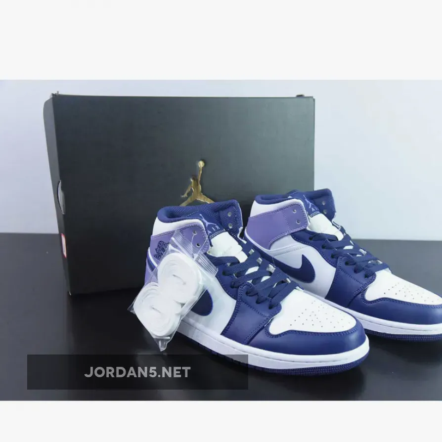 Air Jordan 1 Mid Sky J Purple/White-Sky J Light Purple