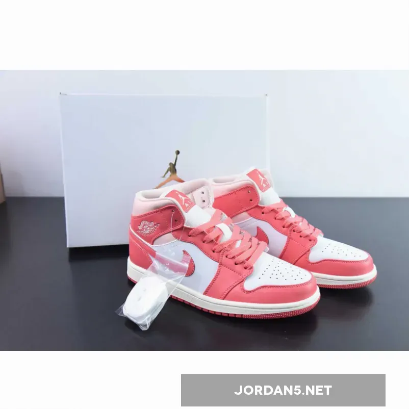 Air Jordan 1 Mid White Pink